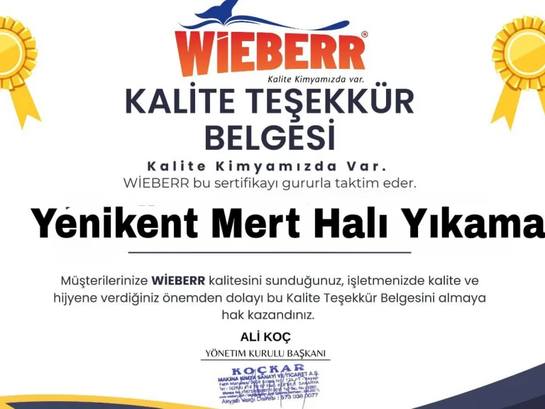 WİEBERR HALI YIKAMA ŞAMPUANI KULLANIYORUZ